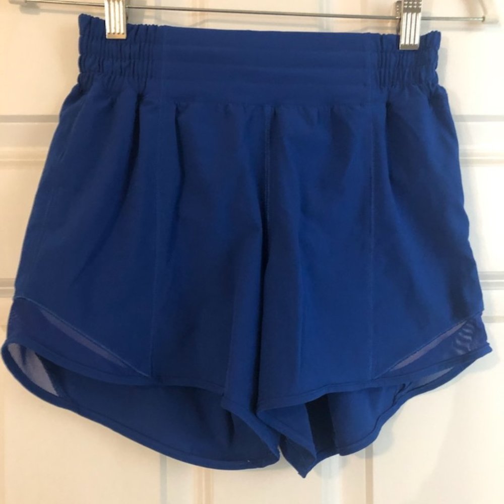 LuLulemon Hotty Hot High Rise Lined Short - 4" Blazer Blue